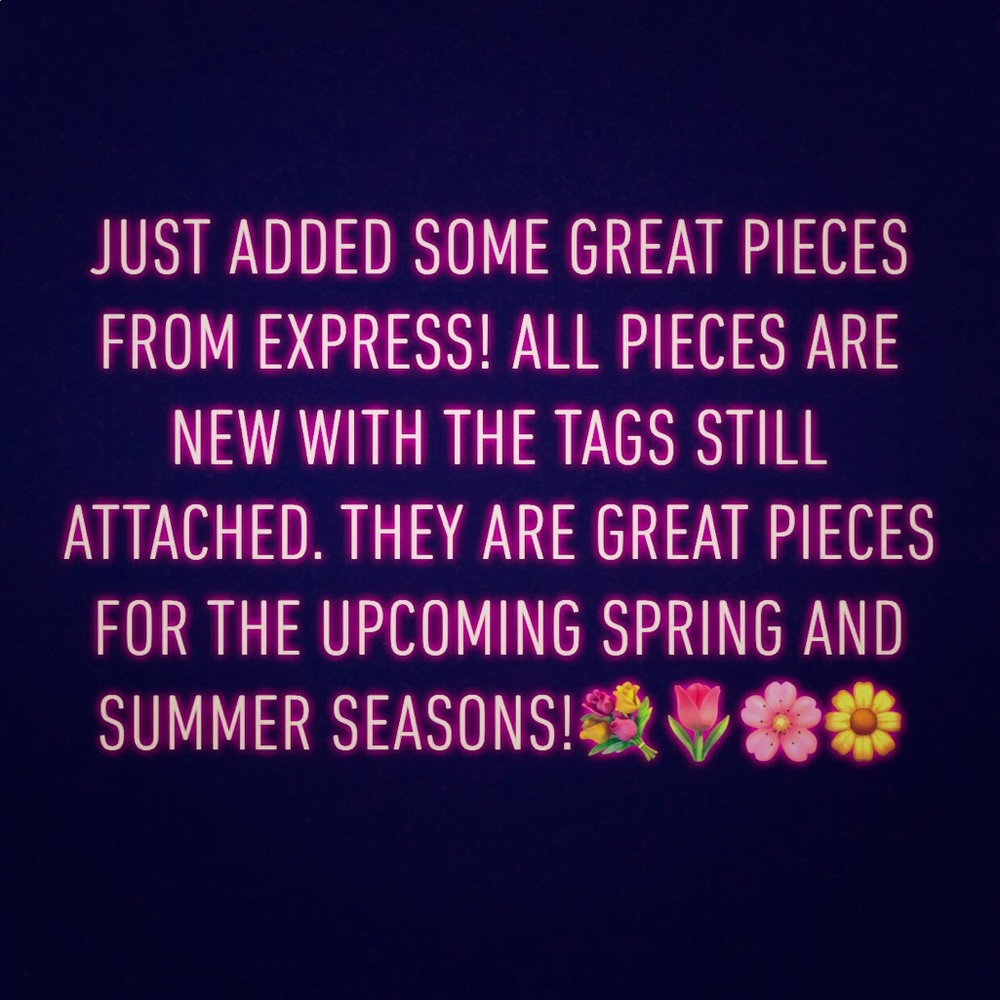 Selling new Express pieces!